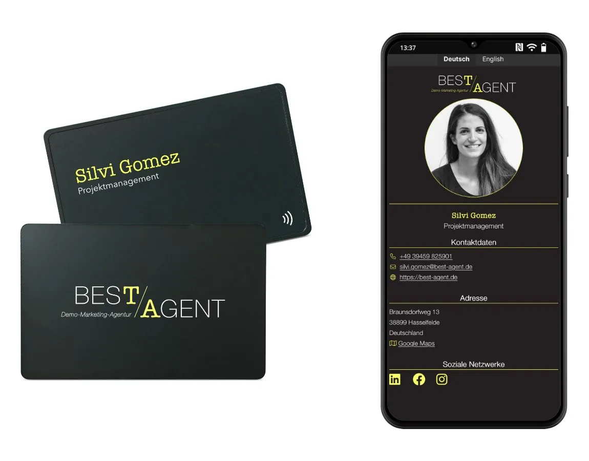 Beispiel NFC-vCard Best Agent