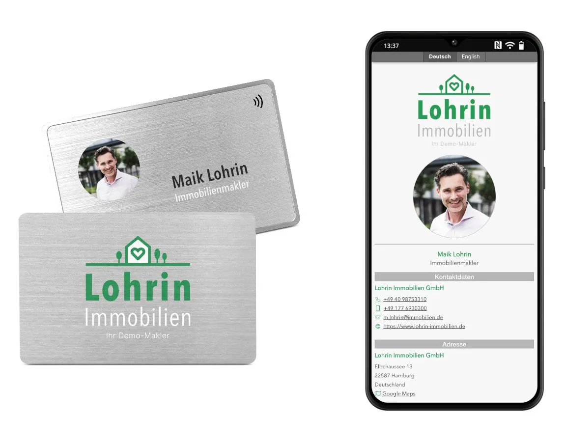 Beispiel NFC-vCard Lohrin